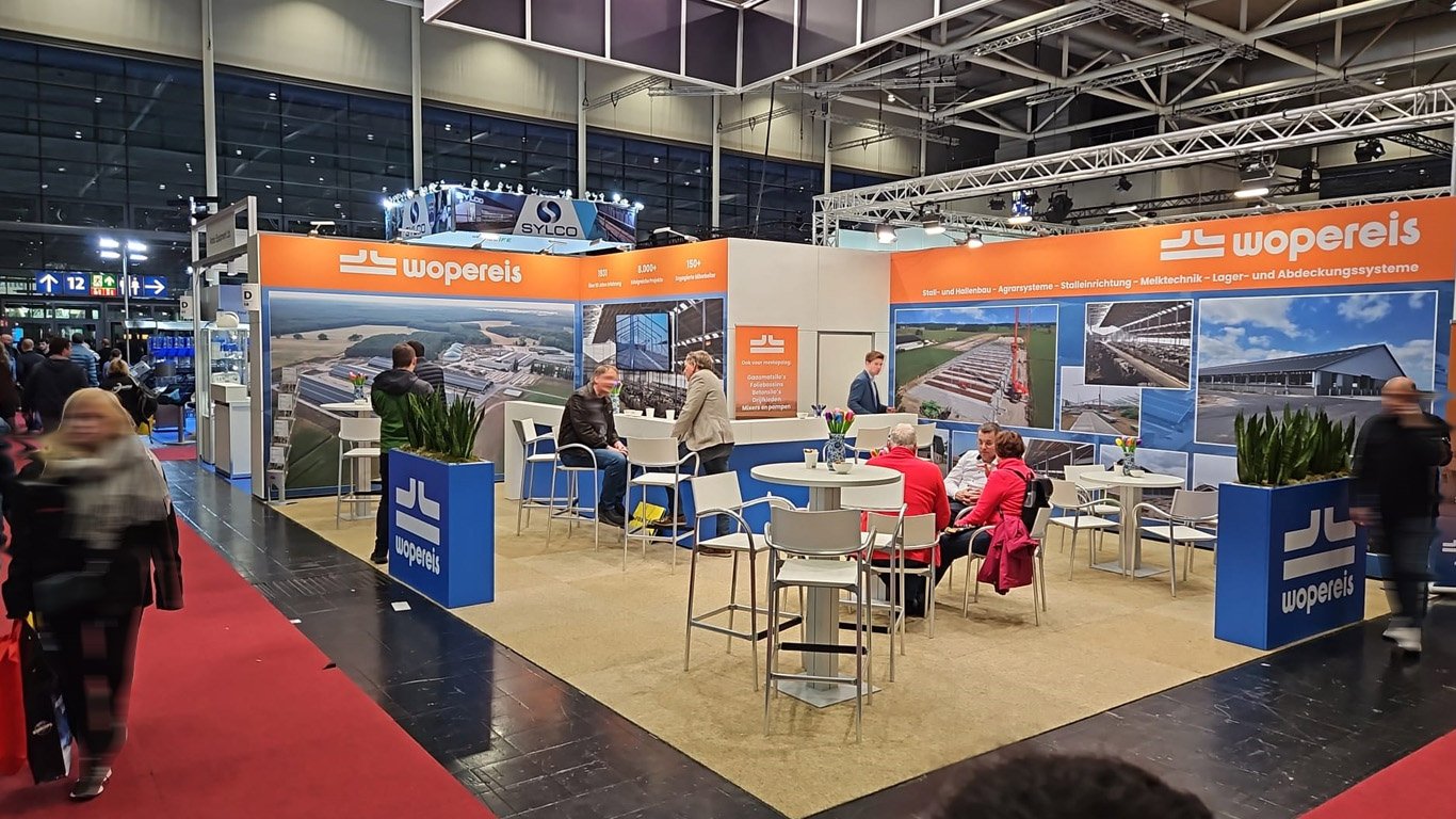 Beursstand van Wopereis gerealiseerd door Menkhorst Standbouw