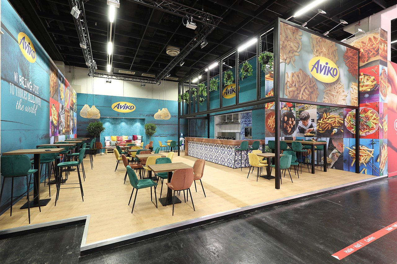 Beursstand van Aviko gerealiseerd door Menkhorst Standbouw