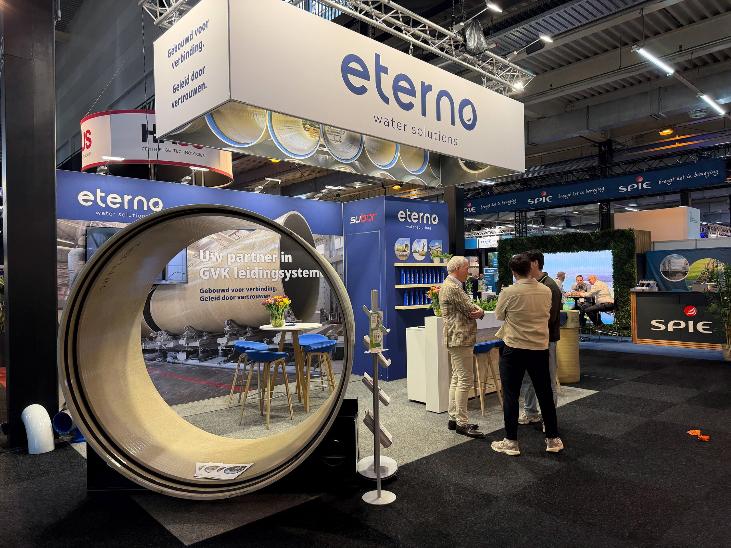 Beursstand van Eterno water solutions gerealiseerd door Menkhorst Standbouw