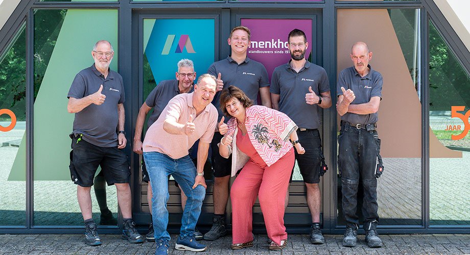 Het team van Menkhorst Standbouw uit Hengelo Gelderland Veldhoek